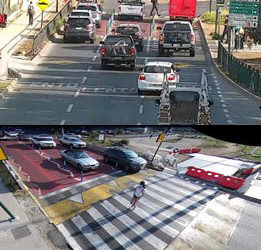 Semáforo en Avenida Los Trapenses y José Alcalde Délano